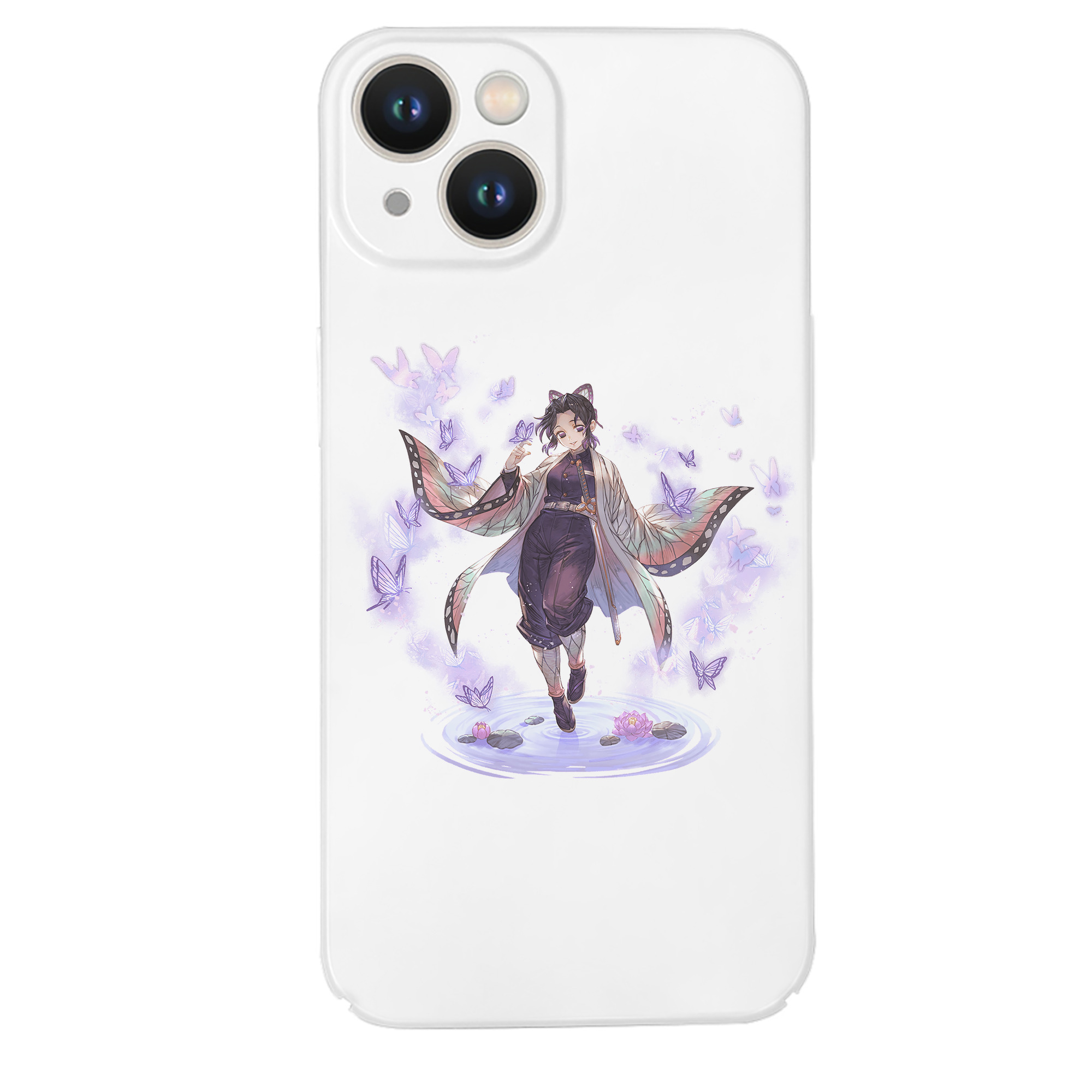 （画像用） 鬼滅の刃（きめつのやいば）蟲柱-胡蝶 しのぶ／こちょう しのぶ Kochou Shinobu 【iPhone 14シリーズ対応】ハードケース